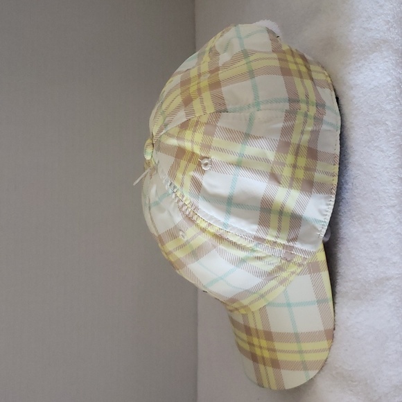 rag & bone | NWT Addison Sporty Yellow Cream Plaid Baseball Cap SZ OS - Picture 4 of 10